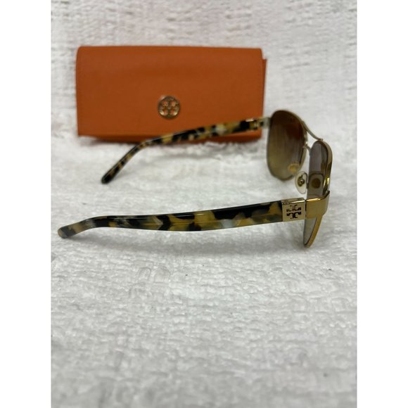 Tory Burch Women's Brown Gold Aviator Sunglasses TY 8051 60 14 140 #34832 - Picture 4 of 6